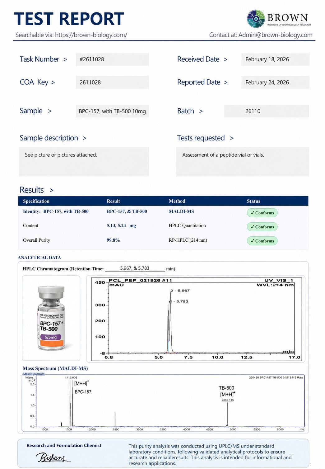 BPC 157 (5mg) + TB 500 (5mg) - Image 2