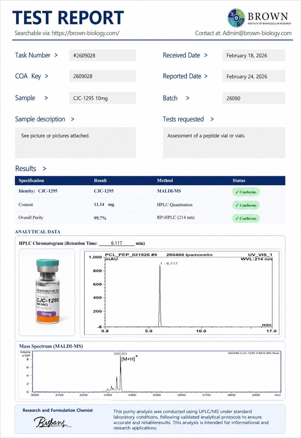 CJC-1295 (W/O DAC) (10mg) - Image 2